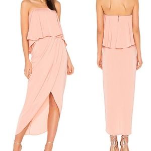 NWT Shona Joy Revolve Strapless Dress Dusty Pink